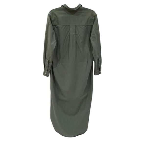 Frank & Eileen Famous Denim Rory Dress Maxi Shirtdress In Thyme Green Size XS - Picture 9 of 14